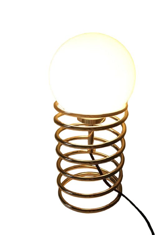 SpringLamp | Modern USB Table Light | Frosted Globe | Minimalist Bedside Decor