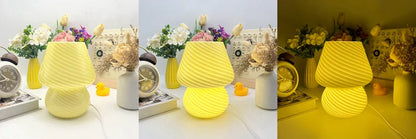 Striped Glass Mushroom Lamp – Braylen Glow