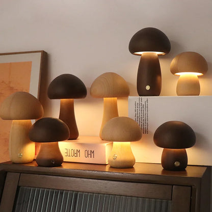 Wooden Mushroom Lamp – Braylen Glow