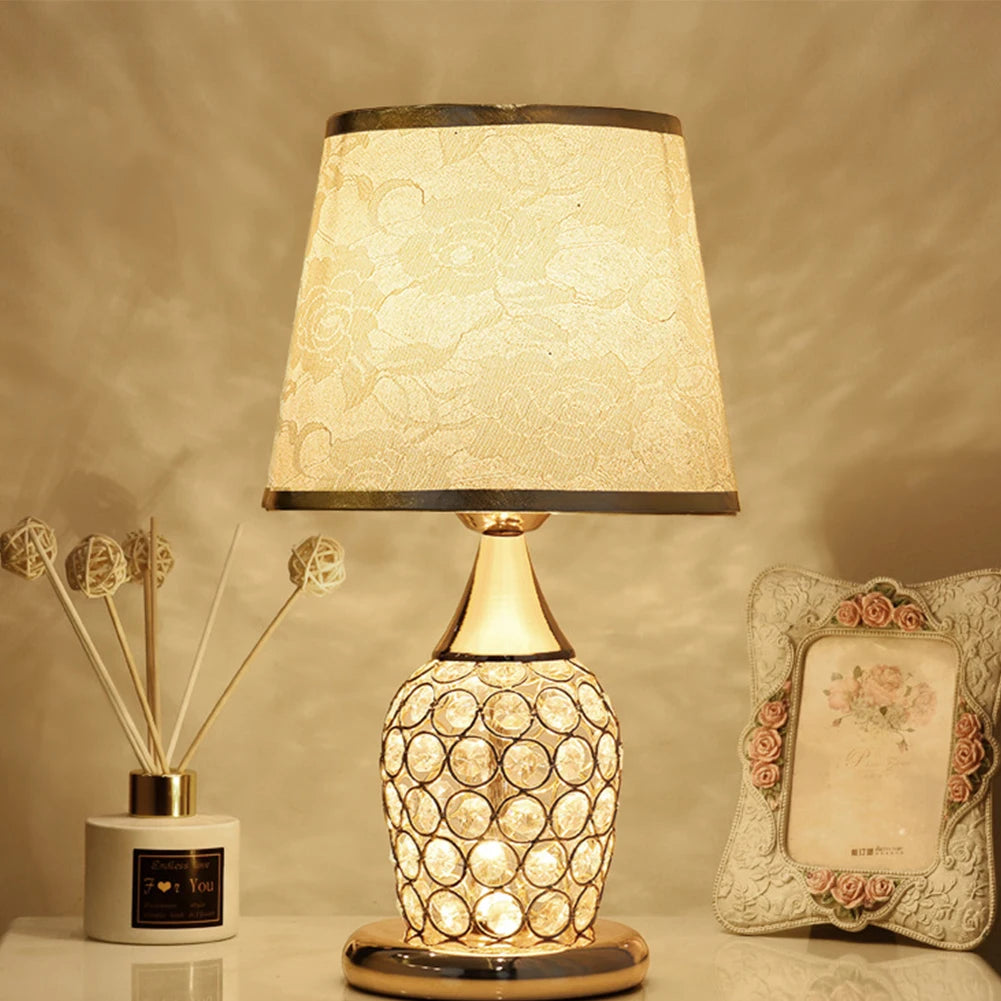 Golden Glow Crystal Table Lamp – Braylen Glow