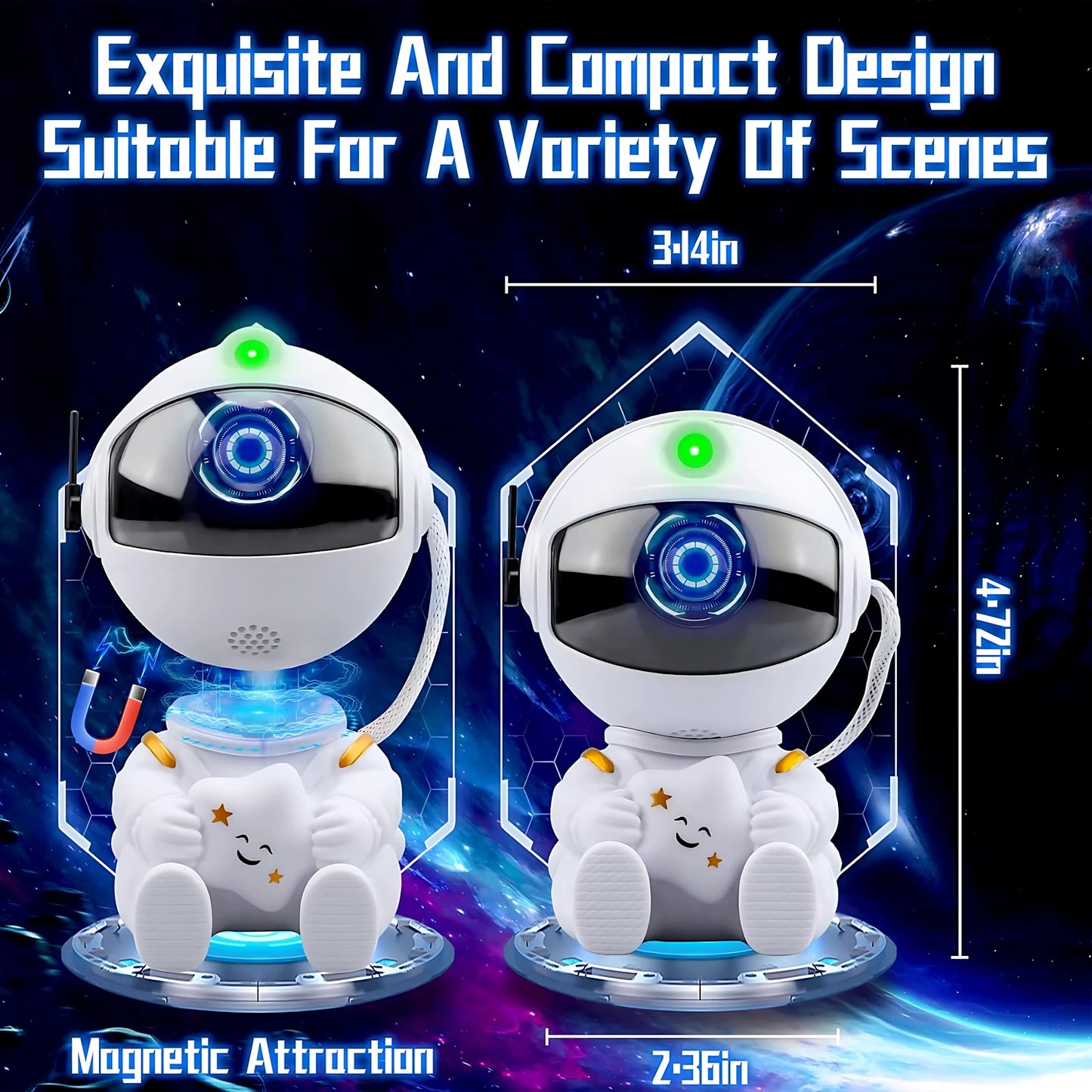AstroDreamer™ – Galaxy Star Projector Lamp – Braylen Glow