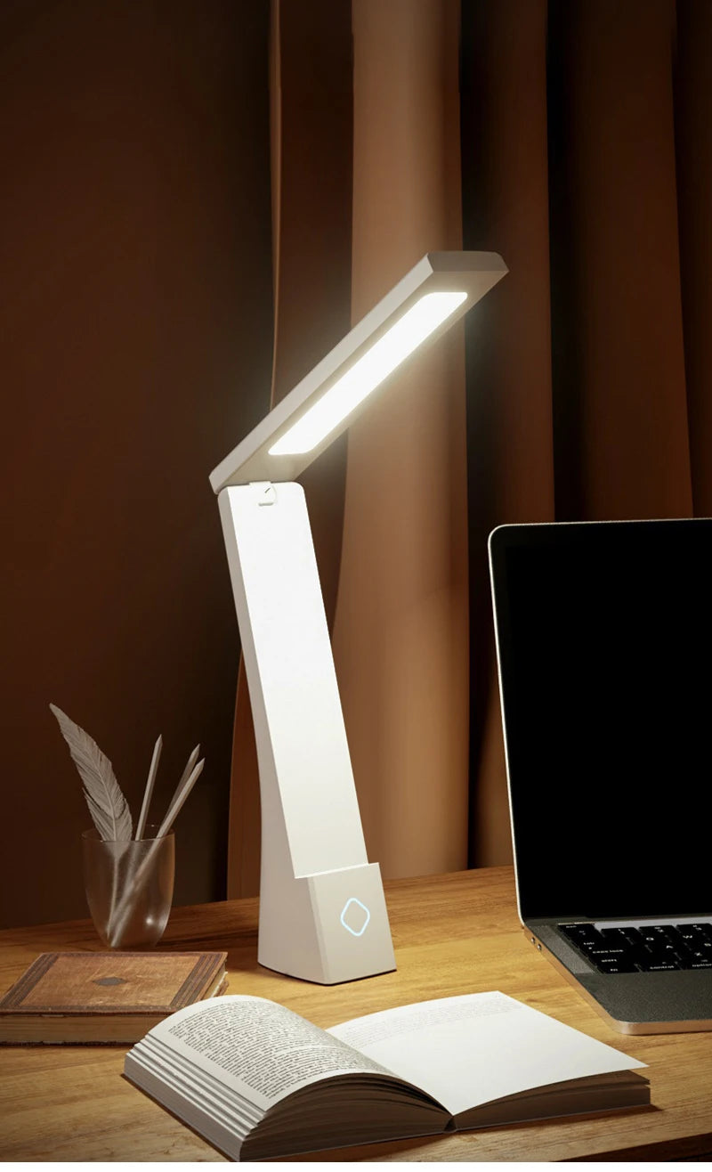 Foldable LED Desk Lamp – USB Rechargeable Light with Touch Control & Adjustable Arm