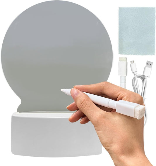 LED Message Board Lamp – USB Acrylic Note Light with Erasable Pen