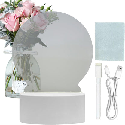 LED Message Board Lamp – USB Acrylic Note Light with Erasable Pen